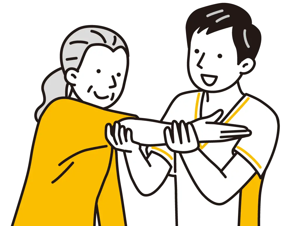 訪問マッサージのイメージイラスト